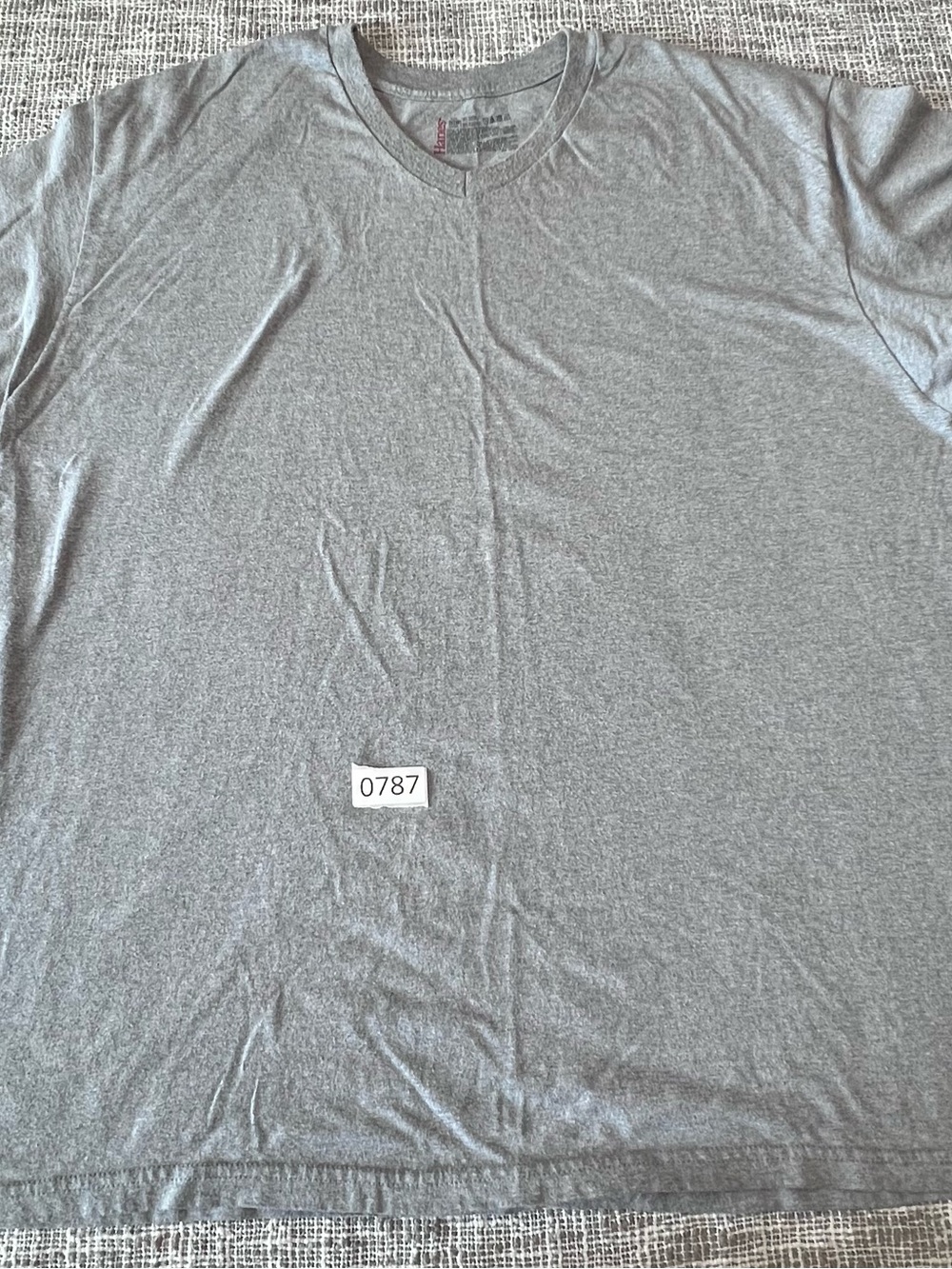 Hanes Men's Gray Short Sleeve Crew Neck Tee